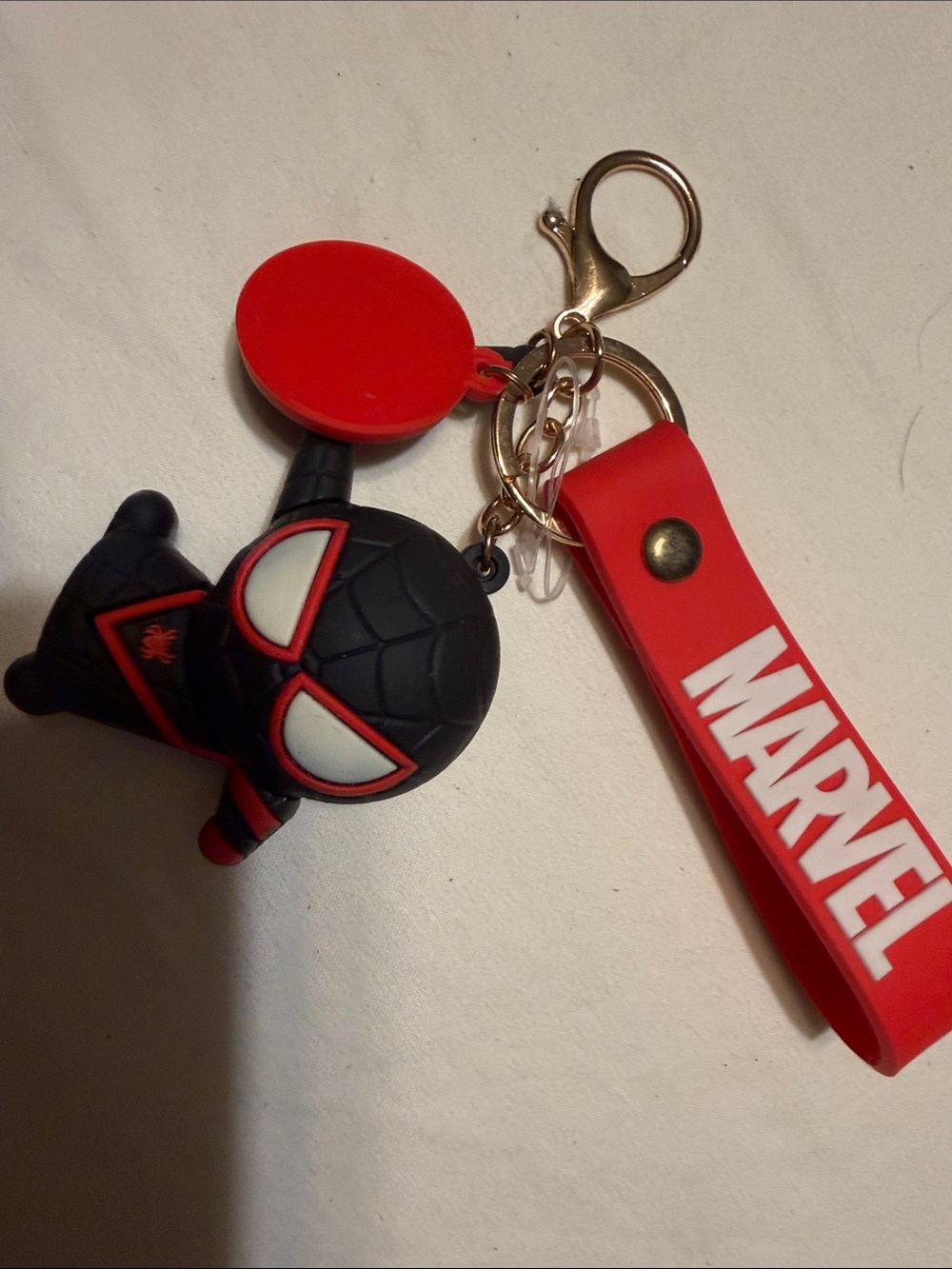 Marvel Black & Red Spider-Verse Keychain with Strap
